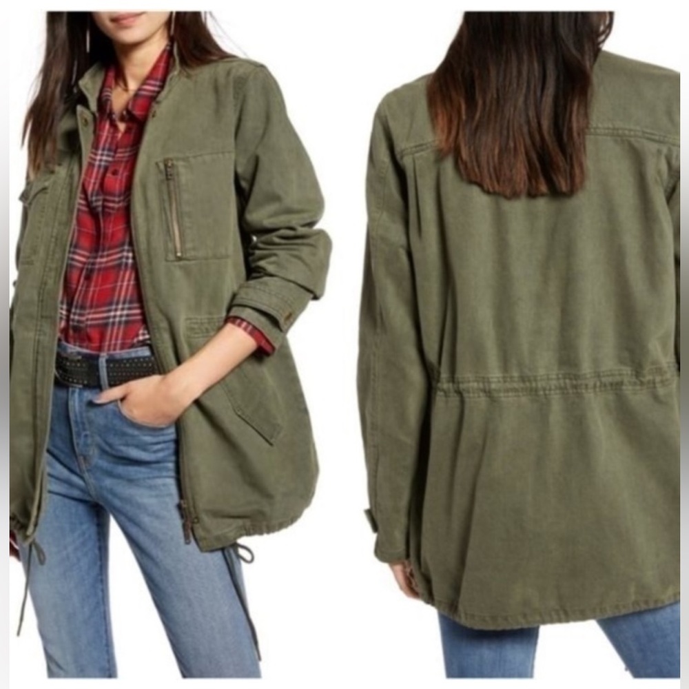 Treasure & Bond Olive Sarma Canvas Military Jacket Utility Green Size Small!
